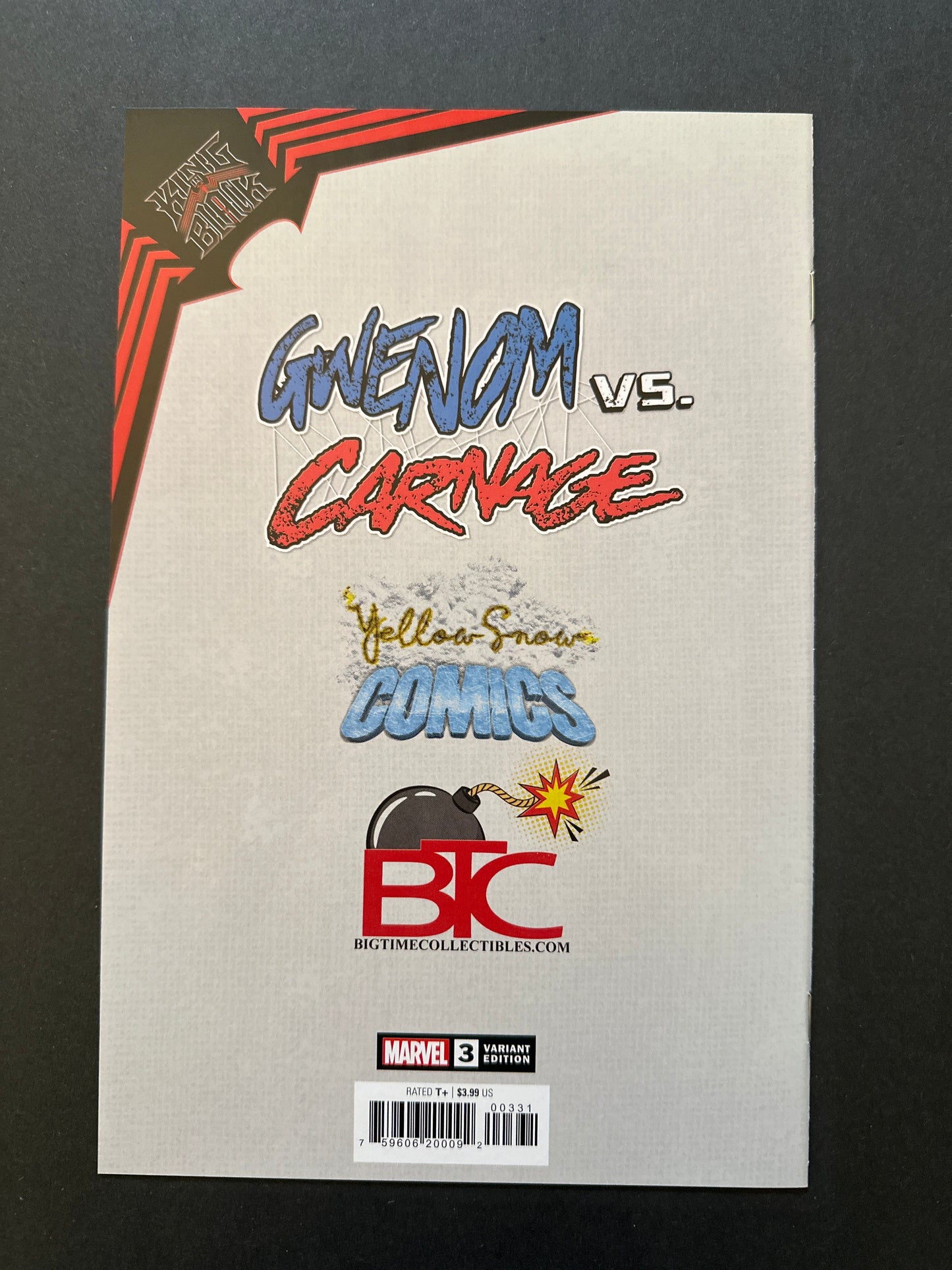 King in Black Gwenom vs. Carnage #3 2021 NM