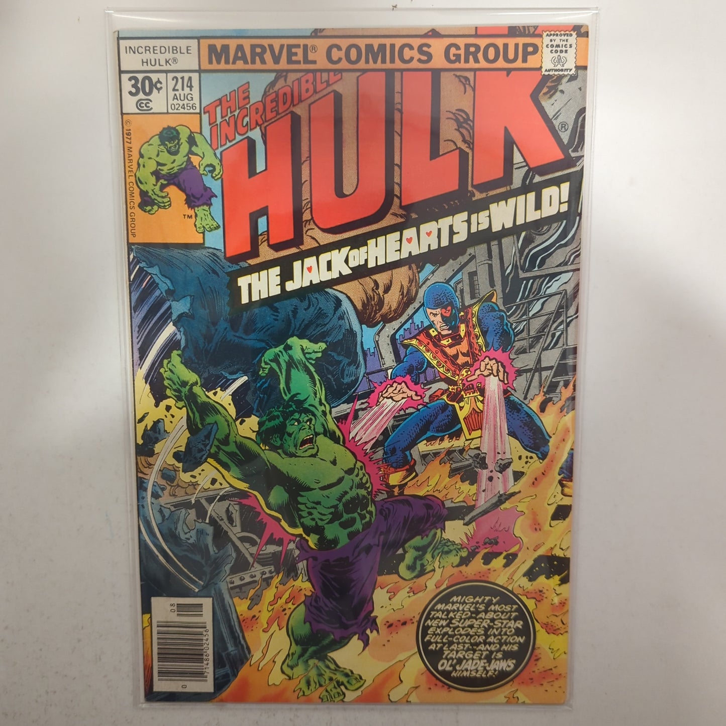 Incredible Hulk #214 1977 1st Cover App. Of Jack of Hearts!