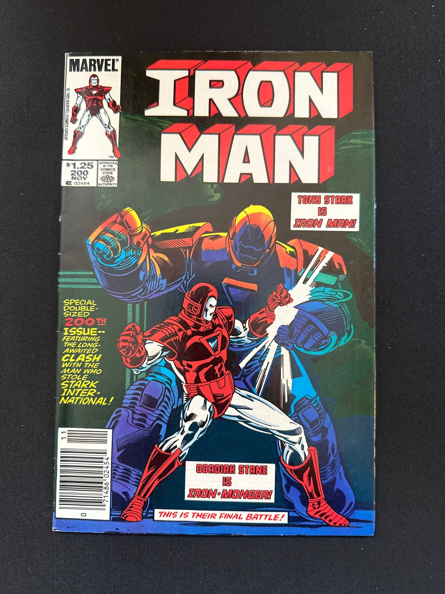 Iron Man #200 1985 Newsstand (VF-) Death of Iron Monger!