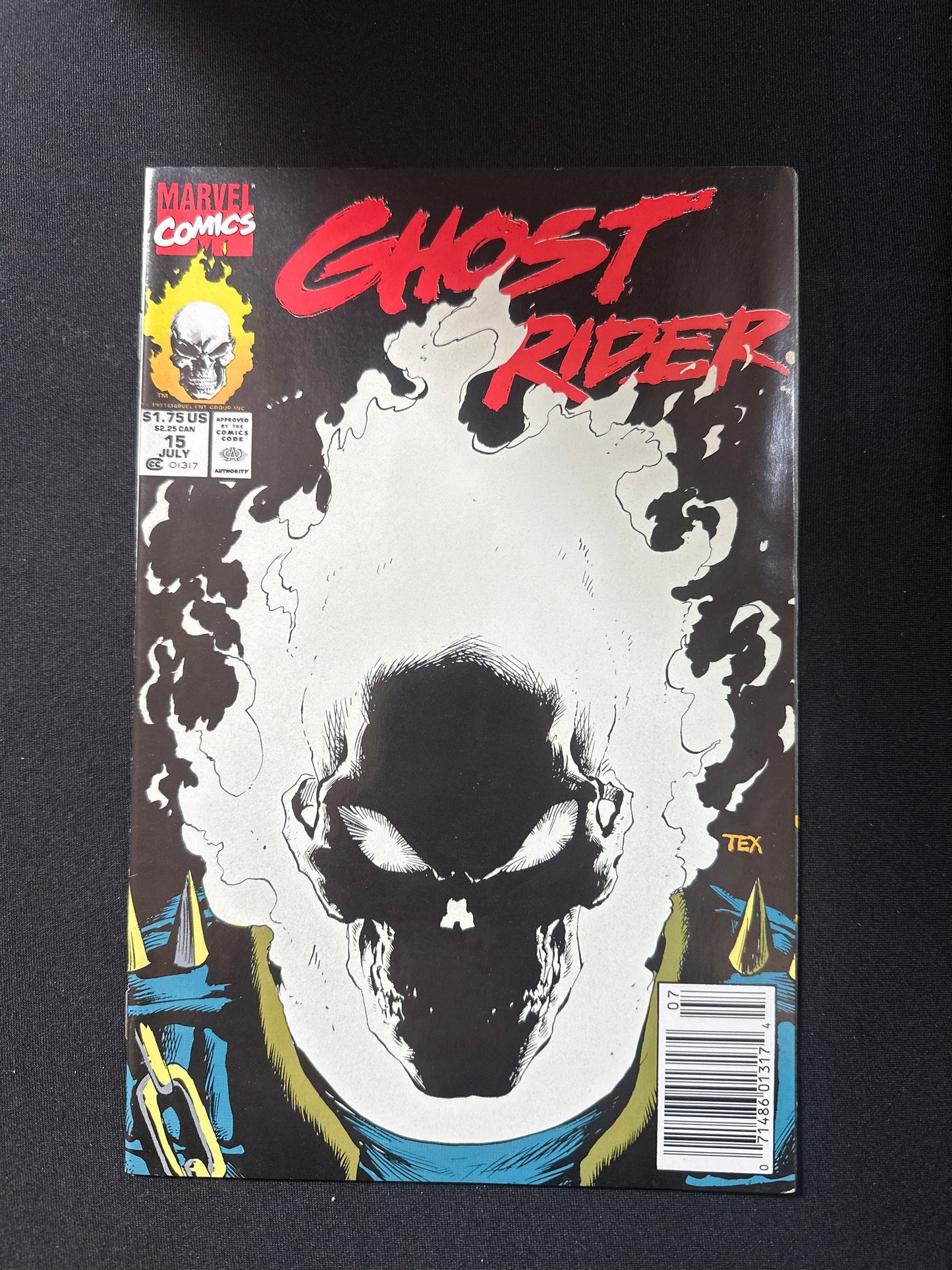 Ghost Rider #15 1991 (NM-) Newsstand 1st. Glow in the dark comic!