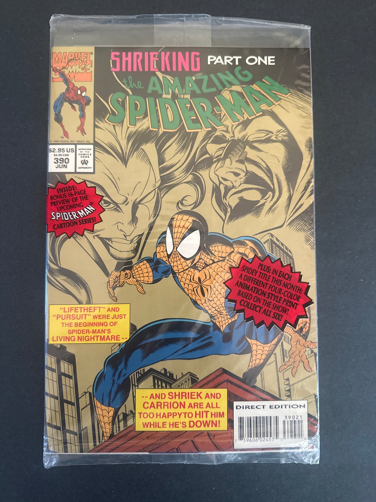 Amazing Spider-Man #390 1994 polybag