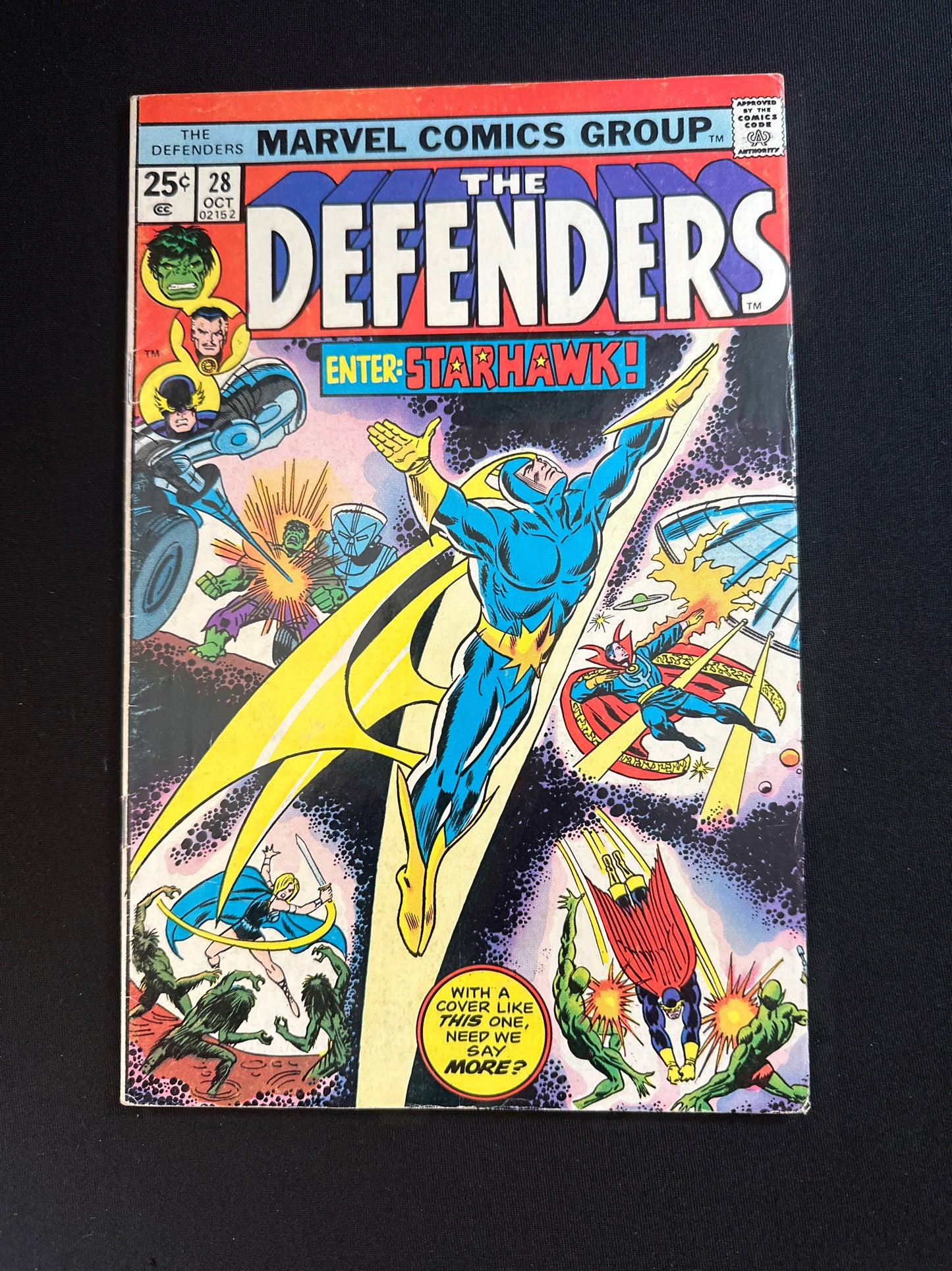 Defenders #28 1975 (FN+) 1st. Full App. Of STARHAWK!