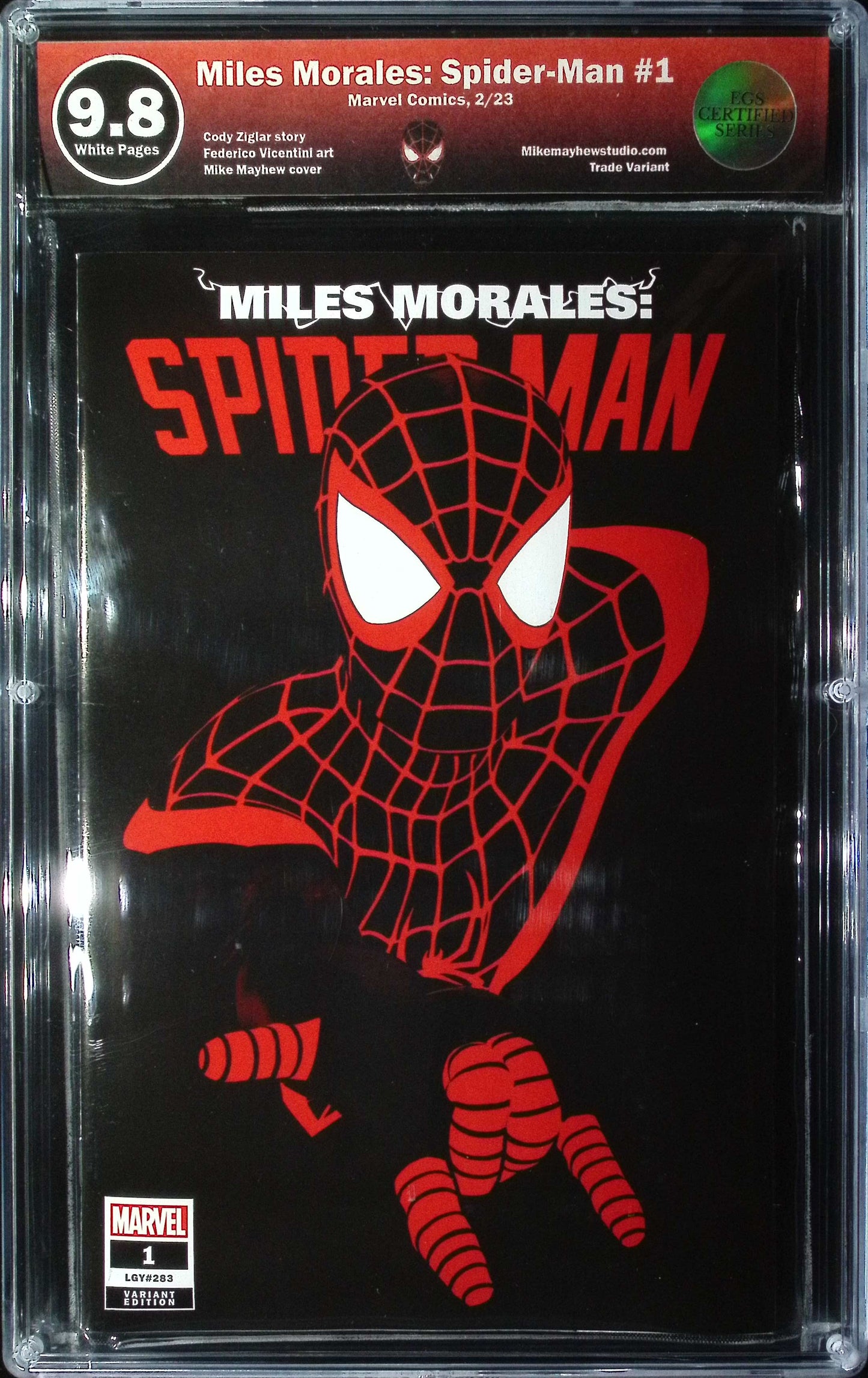 Miles Morales Spider-Man #1 2023 EGS 9.8 Mike Mayhew Variant!