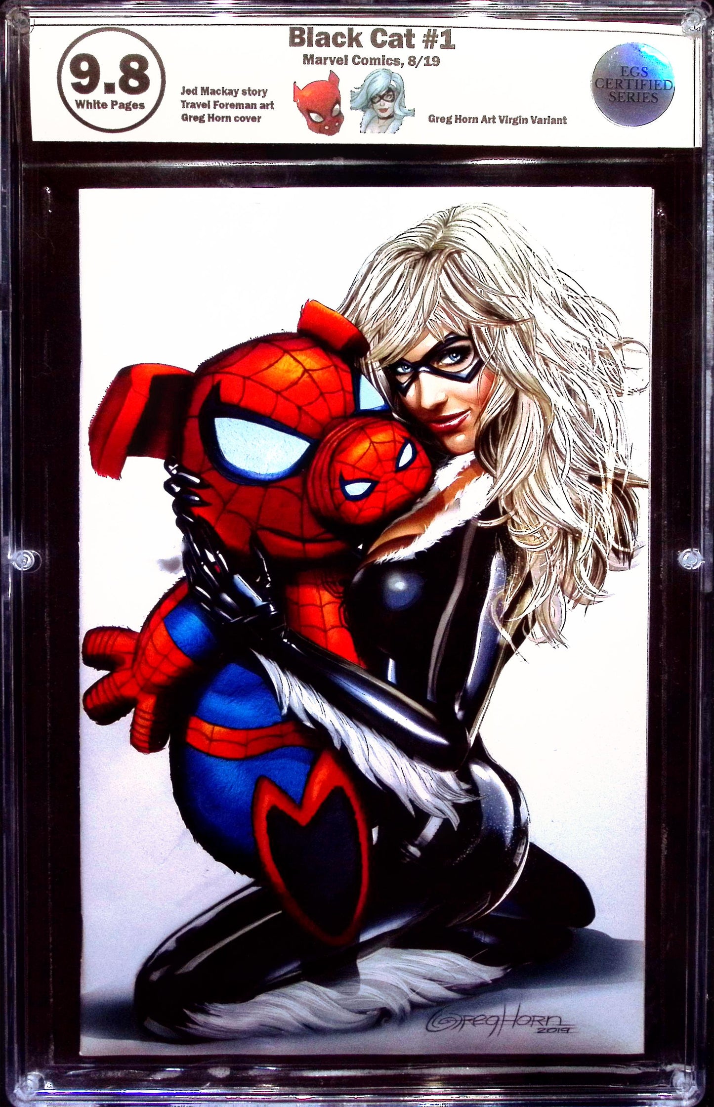Black Cat #1 2019 EGS 9.8 Greg Horn Virgin Variant!