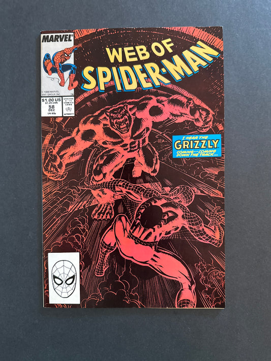 Web of Spider-Man #58 1989